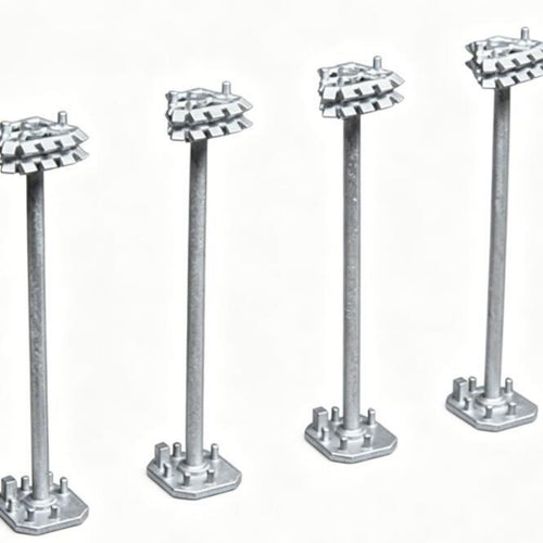 4 Pieces Accessory Miniature Airport High-Pole Light Model Slim for Modelers