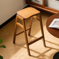 Bar Stool Modern Nordic Style Bamboo Wood Frame