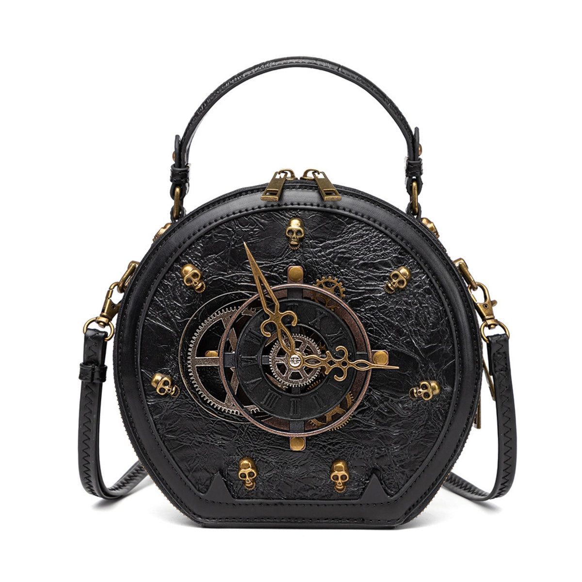 Crossbody Bag Steampunk Shoulder Bag with Detachable Strap Gothic Purse for Women, Concerts, Travel