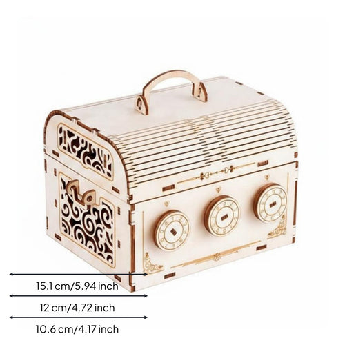3D Wooden Brain Teaser Box Brain Teaser Wooden Code Box Decorative