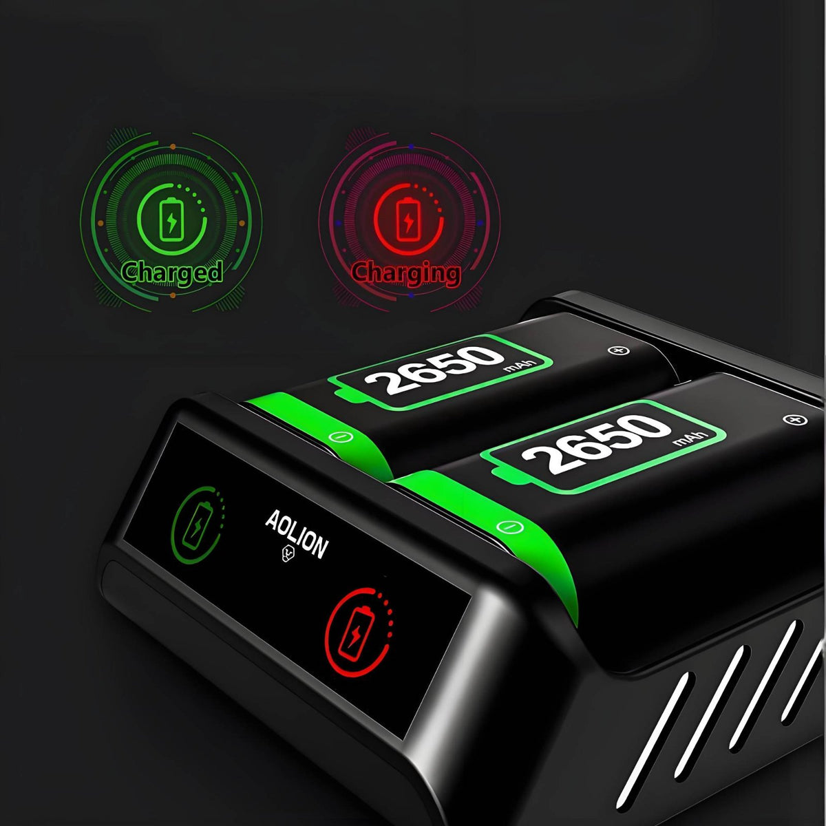 Controller Pack 2650 mAh Dock LED Indicator Dual Controller Stand for Gaming Enthusiasts