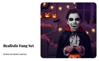 Scary Effect bloodsucker Fangs Realistic Look Halloween professional-grade Non Fake Tooth Reusable for children, Cosplayers, grown-ups, the fangsed Parties, Costume Play, costume ball Balls, Stage Performances