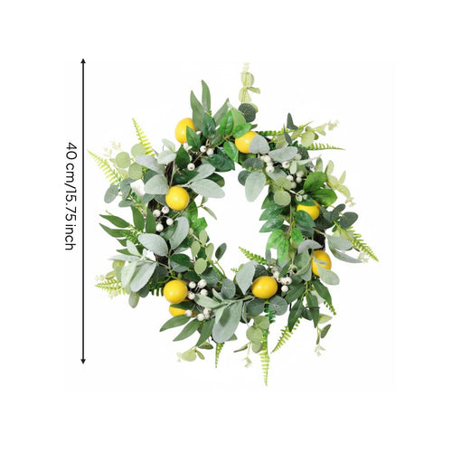 Artificial Lemon Wreath Maintenance-Effortless Lemon Wreath Vibrant Colors