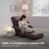 Adjustable Backrest Lounger Comfortable Supportrestsrests Adjustable Padded Lounger Multi-Functional Space-Saving