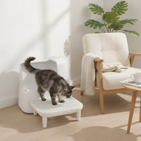 Rectangular Pedal with Slatted Grille Plastic Litter Box Step for Pet Owners, Home
