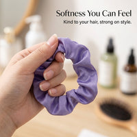 Large Scrunchies for Women, Satin Scrunchie Set for, Handmade Ponytail Holders with Thin Elastic Ties, Cute Accessories for Bun, High