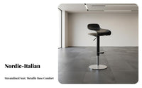 Upholstered Seat with supportrest Height-Adjustable Counter Chair Non-Slip Leg Pads