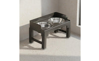 Neck Friendly Foldable Dog Bowl Stand Easy to Clean Stainless Steel Feline Bowl Rack Space-Saving Stainless Steel Pet Bowls Stable for Dogs, Cats, Drinking