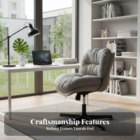 Upholstered rotate Stool Height Adjustable Office Chair for Bedroom, Teens