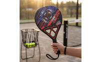 Padel Tennis Racket with Wrist Strap Ergonomic Teardrop Racquet Paddle Comfortable for Outdoor Sports