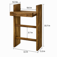 Bedroom Corner Shelf Wall Mounted for Living Room Decor, Wood Display and Unit for Homeowners