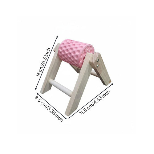 Molar Stone Toy Natural Wood Wooden Grinding Toy Angled Supports