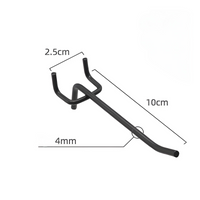 Pegboard holders, Metal Display Holders, Triangular Hole Board, sturdy Duty, Organizer for Supermarket, Home, Office, Monochrome