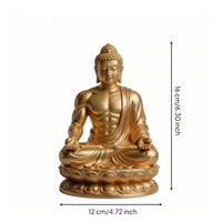 Statue with Lotus Pedestal Zen Buddha Figurine Long-Lasting for Entryway