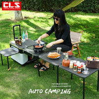 CLS Portable Folding Camping Kitchen Table with Stove