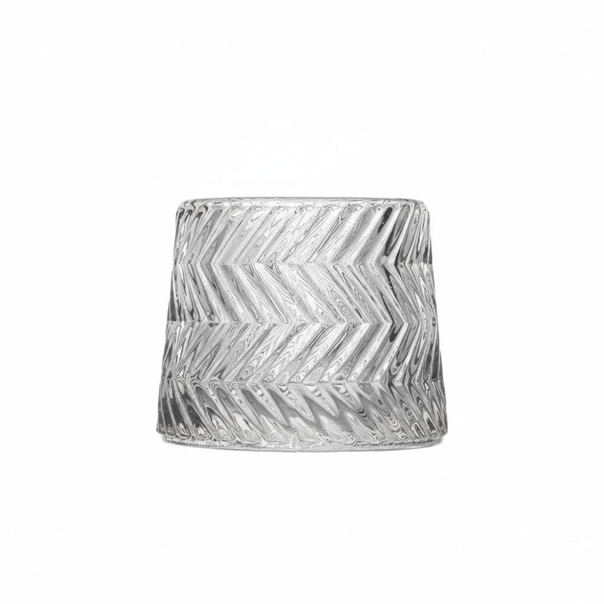 European Design Glass Candle Cup Aesthetic Design Glass Votive Holder Long-Lasting for Home Decorators, Homeowners, Living Room, Bedroom