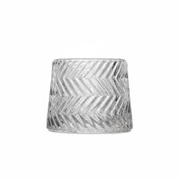 European Design Glass Candle Cup Aesthetic Design Glass Votive Holder Long-Lasting for Home Decorators, Homeowners, Living Room, Bedroom