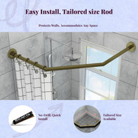 No-drill adjustable shower rod