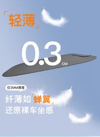 汽车坐垫四季通用翻毛皮汽车座垫三件套小蛮腰马鞍垫夏季薄款座套 浅灰色（前排底座*2）