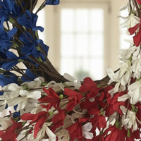 American Flag Azalea Wreath Festive Atmosphere Patriotic Floral Wreath