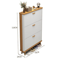 Flip down Footwear Organizer Space-Saving Tipping Footwear Organizer Solid Wood Legs for Small Apartment Dwellers, Homeowners, Hallway, Living Room