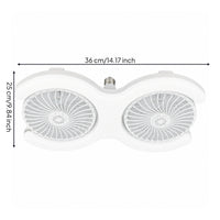 Compact twinHead Ceiling Fan Light Timer Two-Head Fan Light