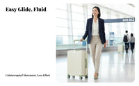 Multi-Function Hardside Luggage Two-Tone Design Suitcase Wide Trolley Handle