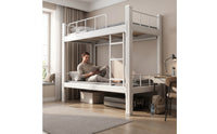 Metal Bunk Bed Frame Space-Saving Metal Bunk Bed Compact Furniture for Students, Teens, Dormitory, Shared Bedroom, Apartment