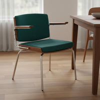 Retro Dining Chair Armrests Home Seating Fully Assembled for Restaurant
