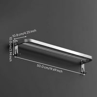 Stainless Steel No-Drill Wall Towel Rack, Removable Bar Set