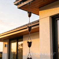 中式寺庙园林户外雨链紫铜雨水链别墅民宿排水链庭院导水链落水链