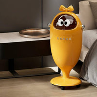 Standing Trash Can with Lid Large Capacity Decorative Bowknot Wastebasket