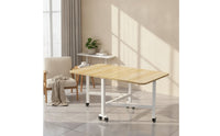 Space-Saving Folding Dining Table with Casters Sturdy Folding Dining Table Stable Furniture Long-Lasting for Kitchen