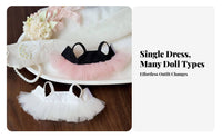 10cm Doll Outfit Tulle Skirt BJD Doll Dress Built-in Petticoat Miniature Ballet Skirt Dress for Kids Play
