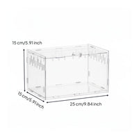 Transparent Reptile Enclosure 360° Panoramic View Clear Reptile Habitat Easy Assembly Clear Acrylic Terrarium for Arachnid Enthusiasts