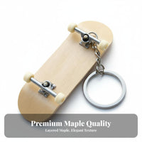 Functional Turning Trucks Finger Skateboard Keychain Anti-Slip Grip Pad Mini Finger Skateboard DIY Assembly for Students, Desk, School, Home