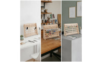 Wooden Paint Storage Organizer Compact Paint Bottle Holder Sturdy for Art Studio
