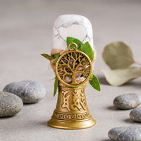 Natural Crystal Tree of Life Bell Ornament for Yoga, Healing, and Meditation