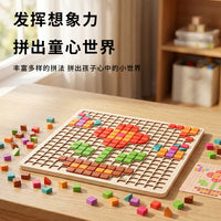3D Wooden Building Block Puzzle Tabletop Game for Kids Early Education