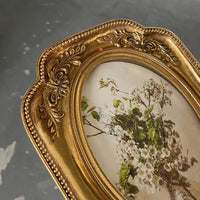 Oval Picture Frame Ornate Picture Frame with Easel Stand Tabletop for Desk
