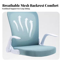 Rolling Chair with Flip-up Arms Foldable Armrests Computer Seat Easy Assembly