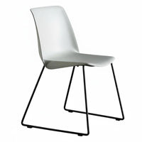 Nordic Design Dining Chair Lightweight Minimalist Metal Leg Chair Space-Saving