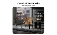Upholstered Single-Seater Nordic Inspired Sculptural Single Sofa Modern Minimalist Creative Shape for Living Room, Lounge Area