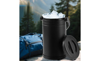 Stainless Steel Insulated Ice Container Double-Wall Ice Container with Lid Leak-Resistant Container Compact for Gatherings