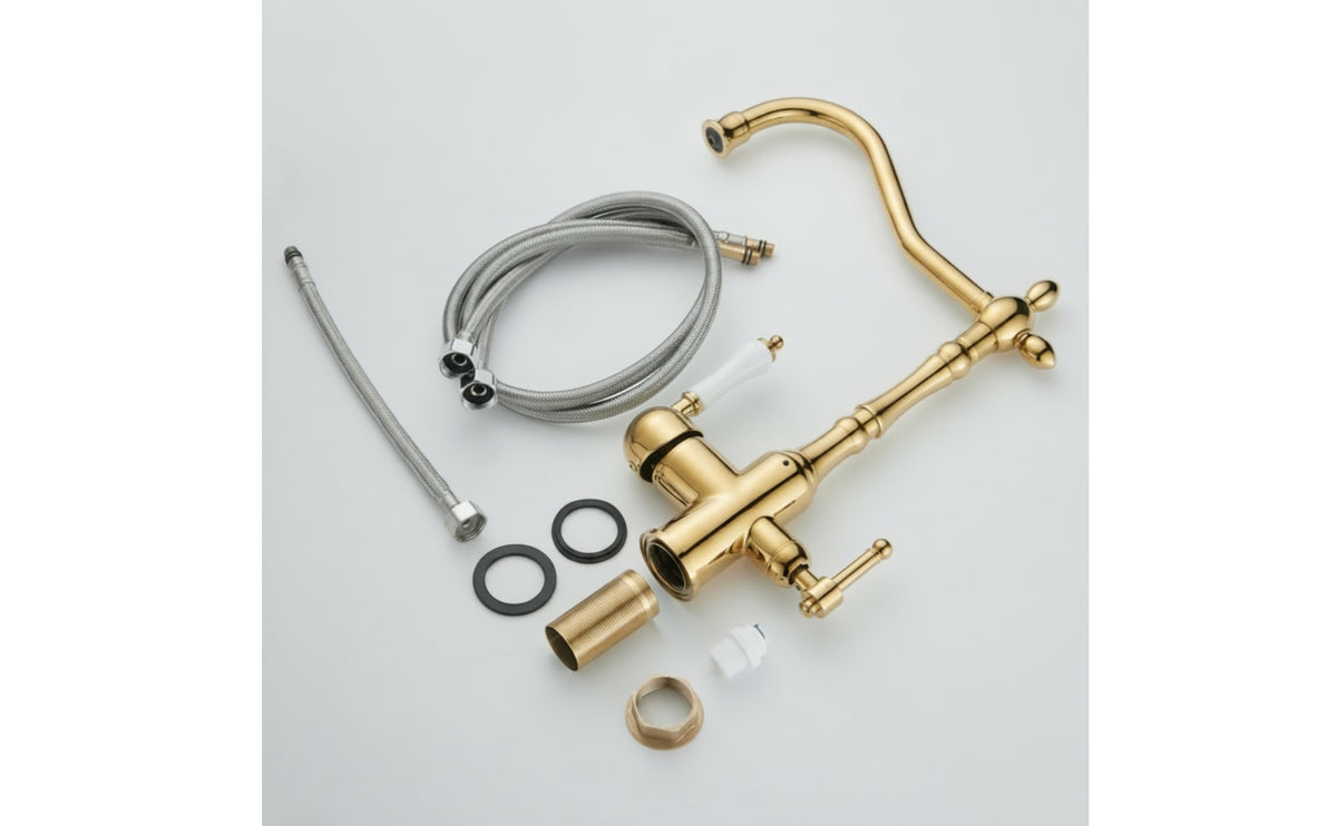 Faucet with Purified Water Connection Swivel Double Water Kitchen Faucet Matte