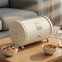 Cylindrical Storage Box Rounded Ends Metal Storage Box Front-Opening