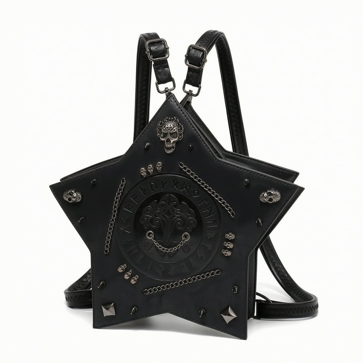 Star-Shaped Bag Structured Celestial Handbag Embossed Backpack for Cosplayers, Night Outings