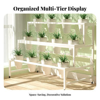 Floor-Standing Multi-Tier Plant Stand Space-Saving Multi-Level Planter Stand Sturdy Construction Flower Rack Stable framework for Gardeners, Homeowners, Apartment Dwellers, Indoor, Living Room, Balcony, Corner