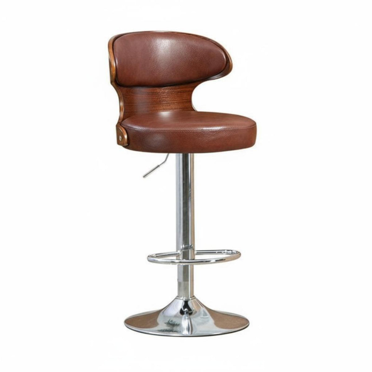 Adjustable Pedestal Stool with Back Sturdy Base Bar Chair Easy to Clean for Cafe