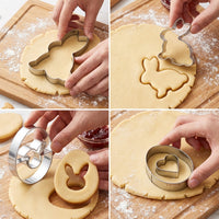 Easter Cookie Food Grade Hare and Egg Cookie S Easy to Clean Bunny Shaped Cooking Pastry Shape for Families, Crafters, Cake Decorating, Crafting
